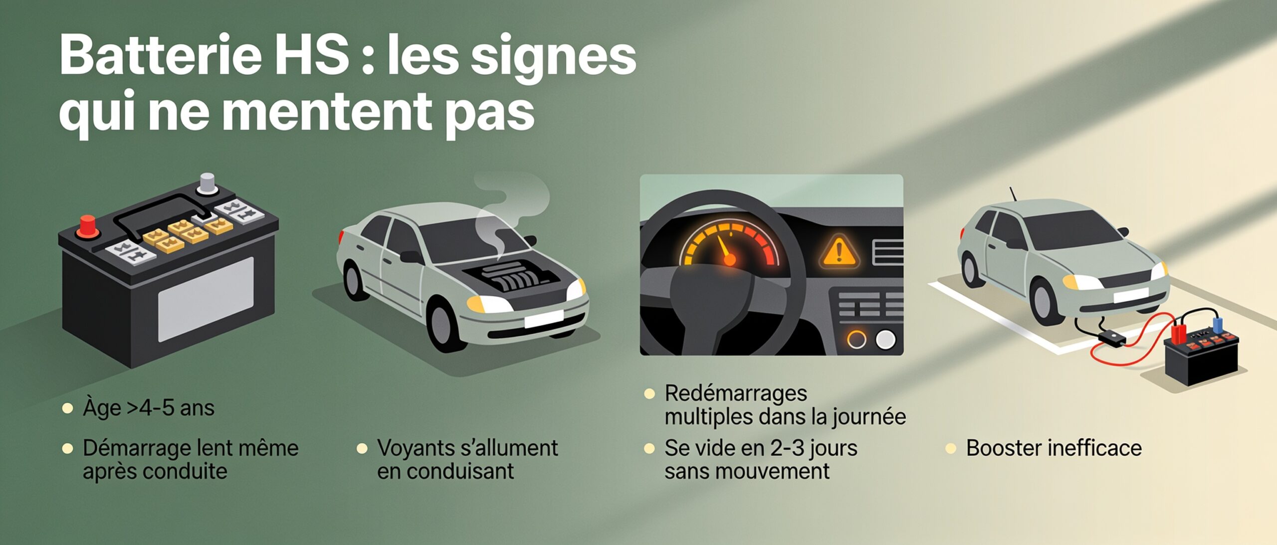 Batterie HS : les signes qui ne mentent pas