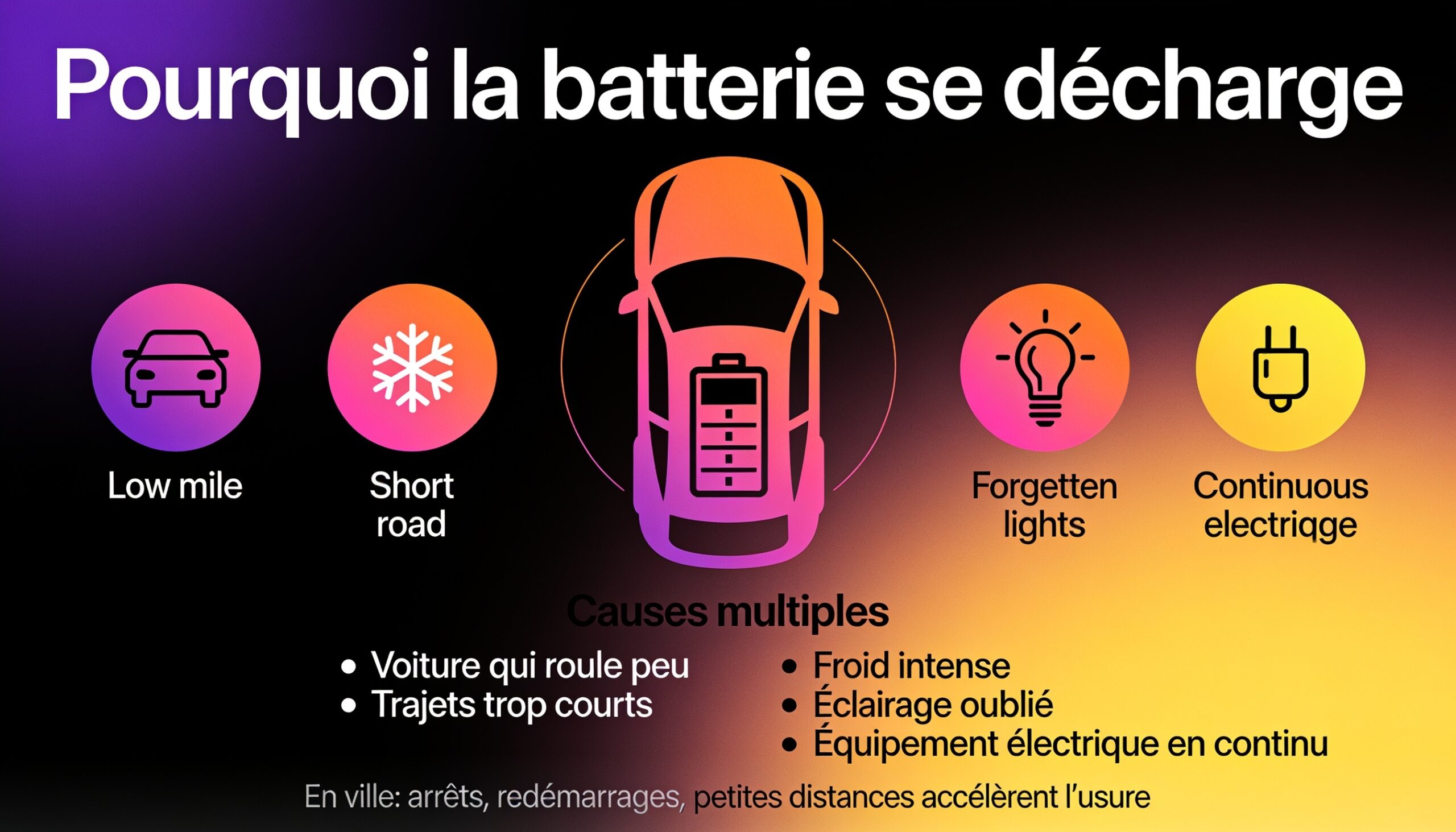 Pourquoi la batterie se décharge
