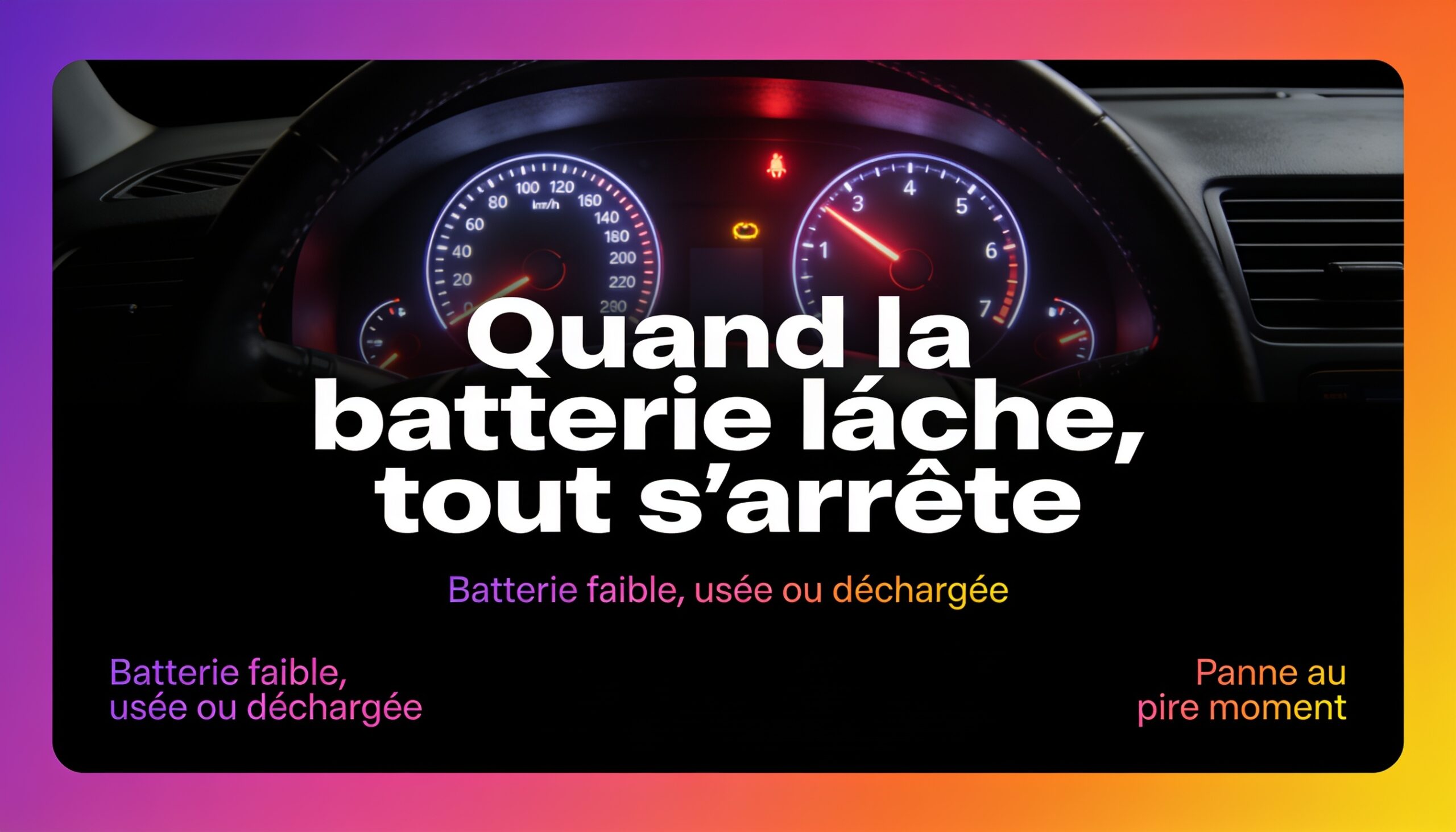 Quand la batterie lâche, tout s’arrête